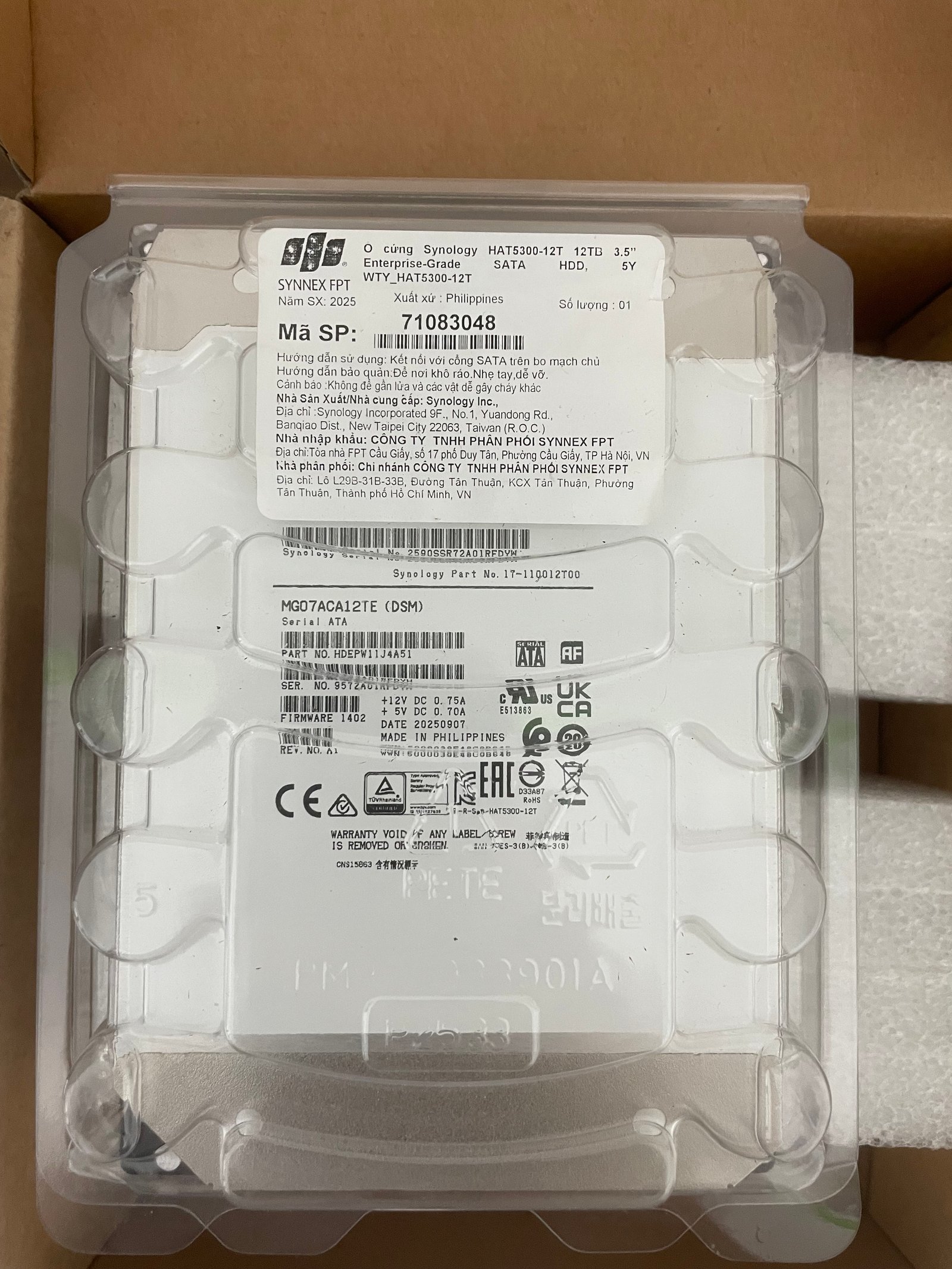 Ổ CỨNG ĐẦU GHI 12TB
